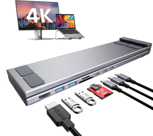 8-in-1 Foldable Laptop Stand with USB-C Hub